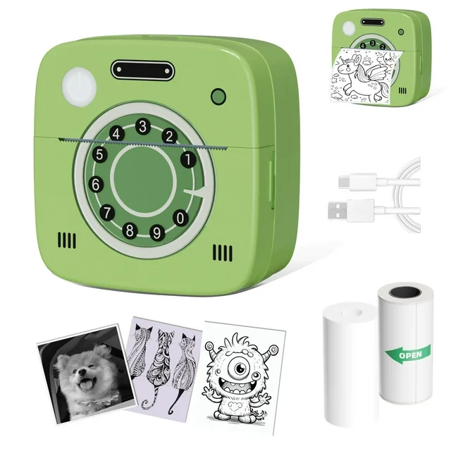 97158703 Mini Thermal Printer Inkless Bluetooth Pocket Printer For